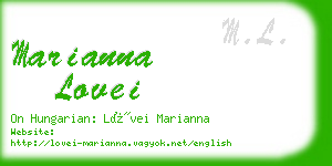 marianna lovei business card